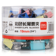 Cheap mini office metal 40pcs 19mm Colored Flat Metal Paper Binder Clips Crafts for Paper Big Paper Clamps